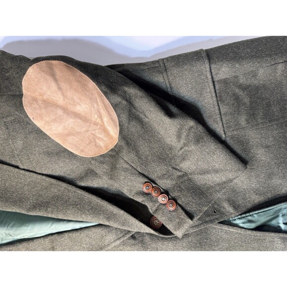 LANDS' END 46L 100% Lambswool Tiroler Loden Plaid Wool Sports Coat Blazer USA - Picture 6 of 15